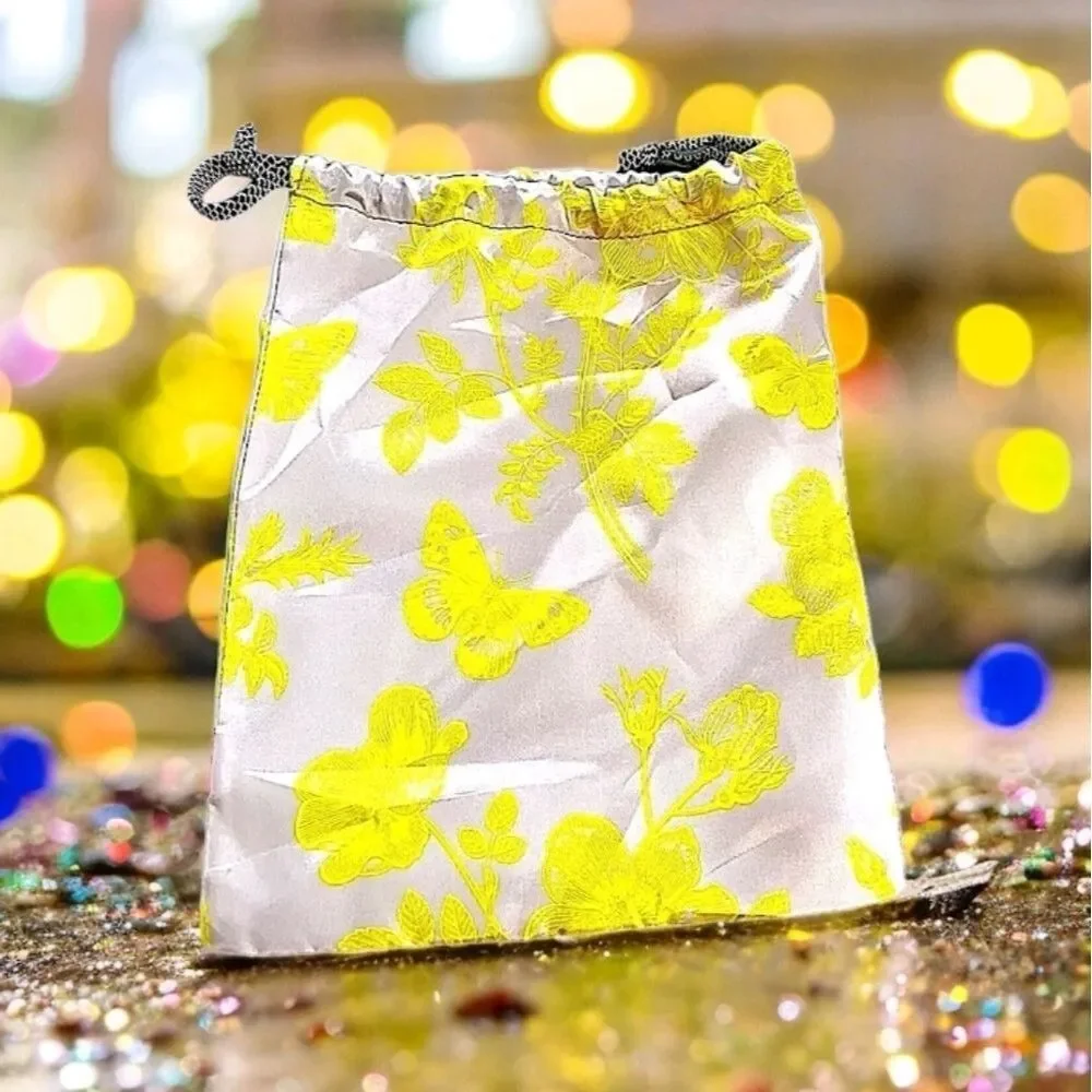 IPSY Refreshments Glam Bag July 2023 Drawstring Silk Makeup Bag Only 10” x 8”